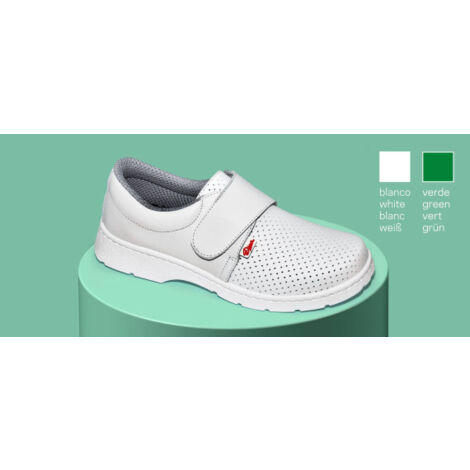 Calzado sanitario con suela de goma-nitrilo y pala de microfibra D'COVER OEKO-TEX® DIAN 1805-LM 46 Blanco (1/2)