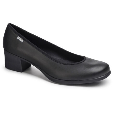 Calzado uniformidad femenino tipo salón de piel napa flor forrado con microfibra técnica DIAN SALÓN 40 Negro