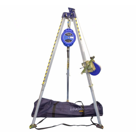 Kit anticaídas con trípode y torno de salvamento Sekurblok IRUDEK Trip 10                                             20 m