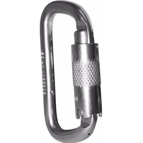 Mosquetón de acero inoxidable simétrico Twist-Lock, cierre rosca gama PRO de 30kN IRUDEK 308 INOX
