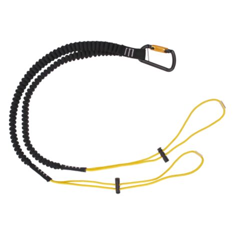 Portaherramientas bifurcado con mosquetón para unir al arnés Irudek PRS2 (1/2)