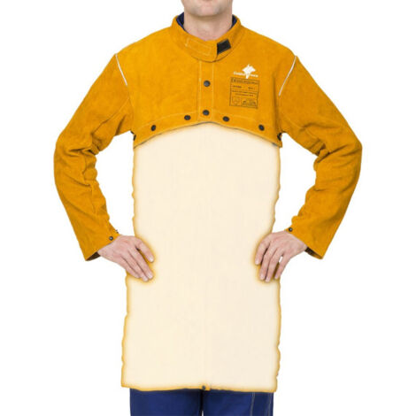 Bolero para soldadura con dorso abierto WELDAS Golden Brown XXL (1/4)