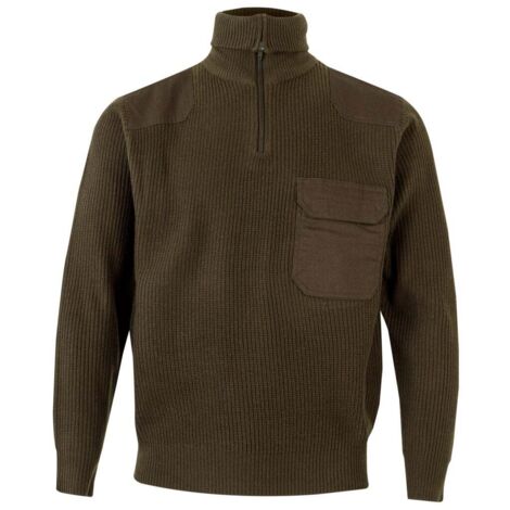 JERSEY PUNTO CREMALLERA VERDE CAZA L