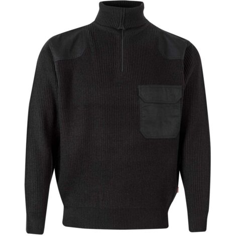 Jersey unicolor confeccionado en punto grueso con cuello alto VELILLA Serie 101