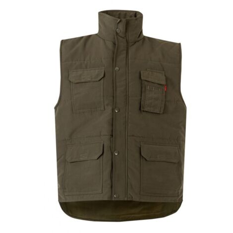 Chaleco Acolchado Multibolsillos VERDE CAZA L