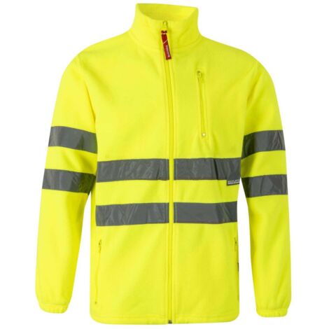 Chaqueta polar de alta visibilidad con cintas reflectantes en torso y mangas VELILLA Serie 181