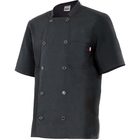 Chaqueta De Cocina Manga Corta Negro 64