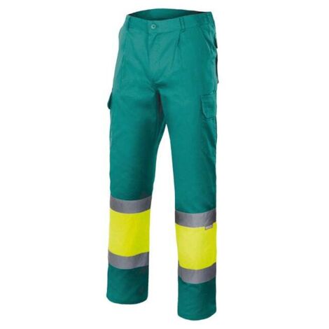 Pantalón Bicolor Alta Visibilidad VERDE/AMARILLO FLÚOR 5XL