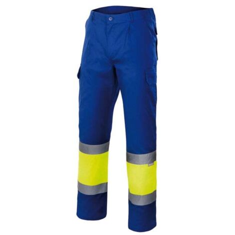 Pantalón Bicolor Alta Visibilidad AZULINA/AMARILLO FLÚOR S