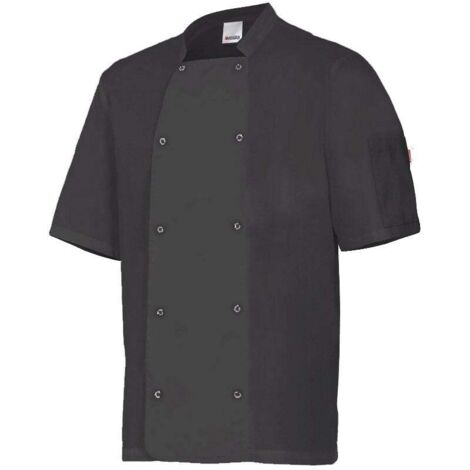 Chaqueta De Cocina Con Automaticos Manga Corta Negro 54