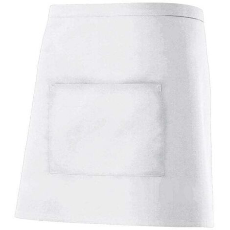 Delantal Corto Con Bolsillo Blanco U