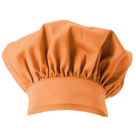 Gorro francés de cocinero con frunce VELILLA Serie 404001 Naranja claro