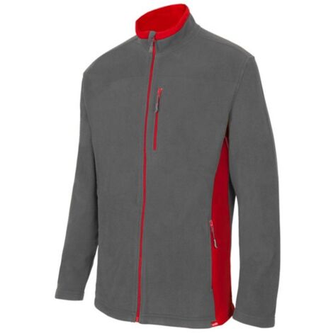Chaqueta Polar Bicolor GRIS/ROJO L