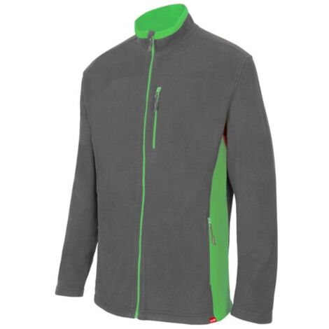 Chaqueta Polar Bicolor GRIS/VERDE LIMA M