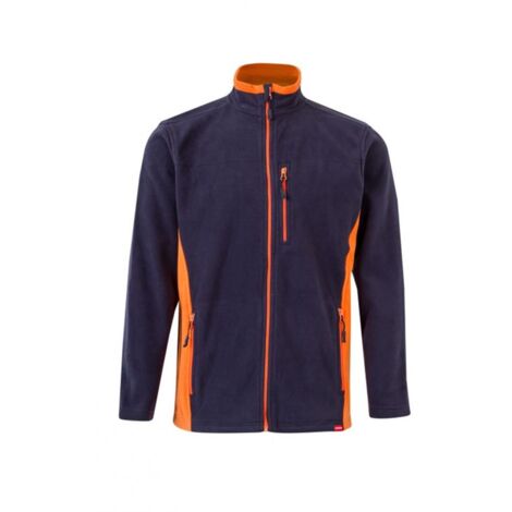 Chaqueta Polar Bicolor AZUL NAVY/NARANJA 3XL