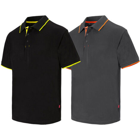 Polo de trabajo Velilla 105505 - M - Negro /Amarillo