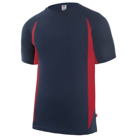 Camiseta Técnica Bicolor AZUL NAVY/ROJO XL