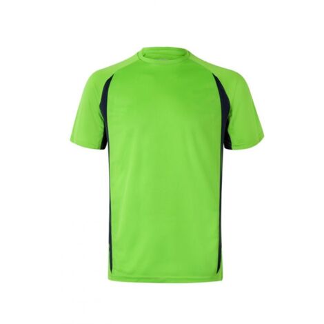 Camiseta Técnica Bicolor VERDE LIMA/AZUL NAVY XL