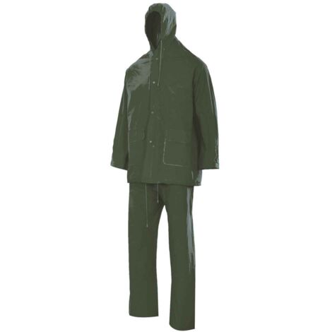 Traje de lluvia dos piezas con capucha externa Serie VELILLA 19000 L Verde