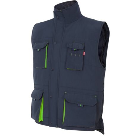 CHALECO ACOLCHADO BICOLOR AZUL NAVY/VERDE LIMA S