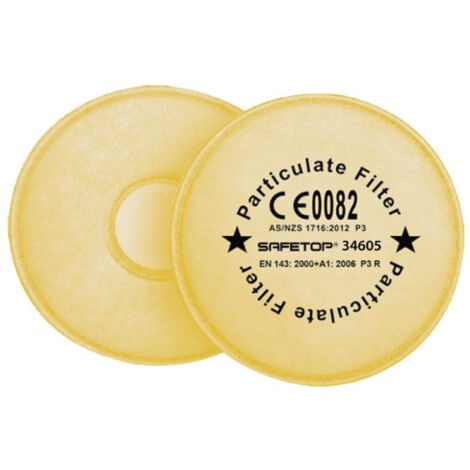 Filtro P3 extra plano para máscaras de protección respiratoria serie 4600-4700 SAFETOP (pack 2)