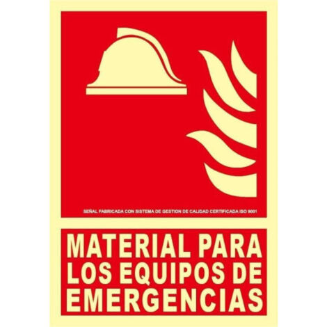 Señal de extinción Material para los equipos de emergencias en aluminio Clase A SEKURECO (1/2)