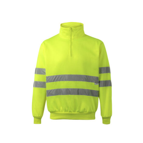 Sudadera flúor con cremallera de alta visibilidad VELILLA (1/5)