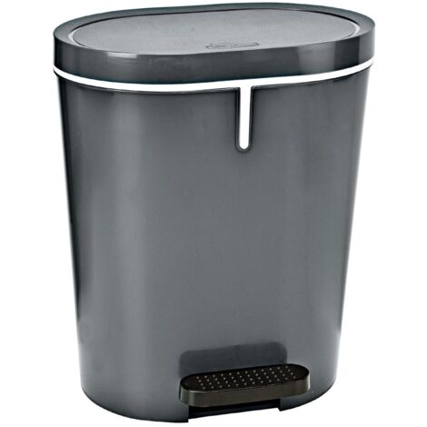 Cubo con pedal PEDALBIN OVAL de 25 litros 24200 DENOX- FAMESA Antracita (1/5)