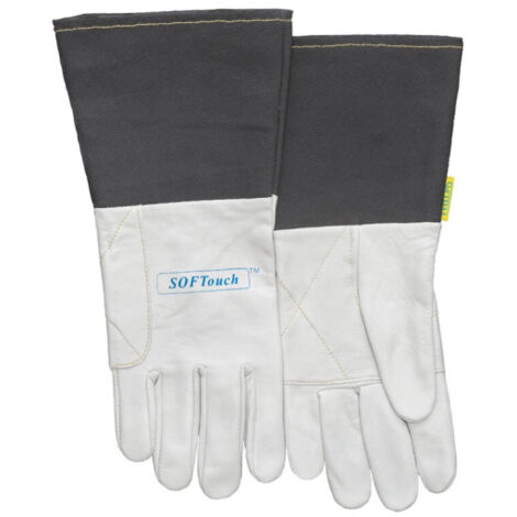 Guante de soldadura de piel de cabra WELDAS SOFTouch con manguito S