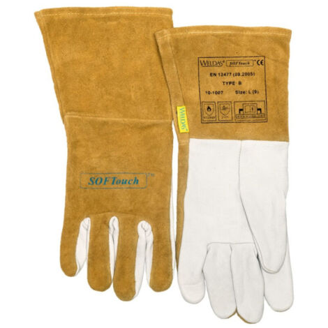Guante soldador SOFTouch cuero flor cabra combinado L