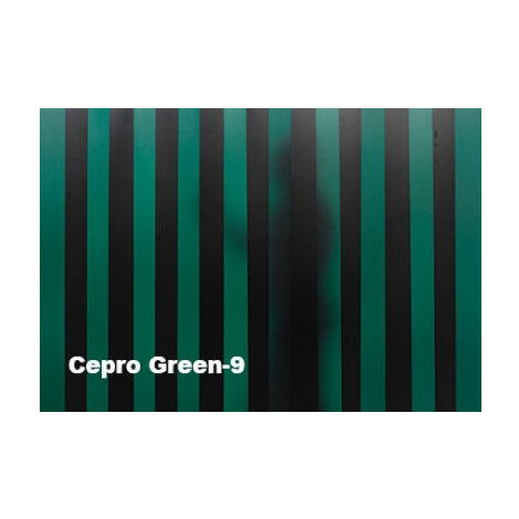 Lámina en rollo para soldadura CEPRO cortadas y agujereadas  Verde 9                       300 x 3 mm