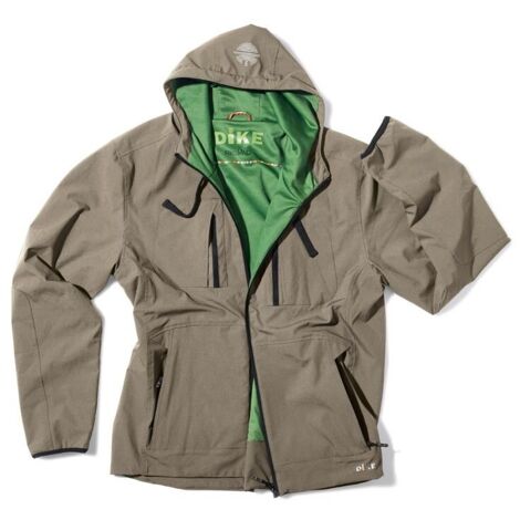 Chaqueta de trabajo modelo Goodwin con capucha de poliéster y elastano repelente al agua en varios colores DIKE XXL Masilla