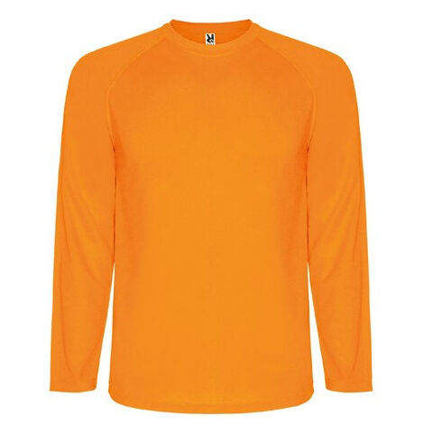 Camiseta técnica transpirable de manga larga ranglán MONTECARLO L/S ROLY 4 Naranja Fluor