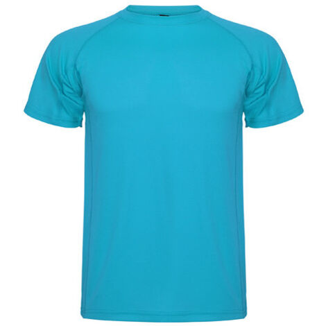 Camiseta técnica de manga corta ranglán para niños MONTECARLO ROLY 16 Turquesa (1/3)