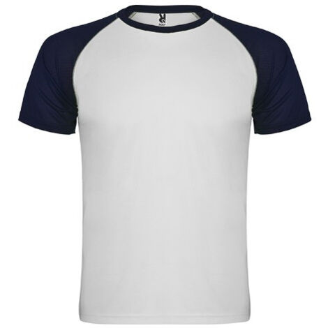Camiseta deportiva en tejido técnico de manga corta INDIANAPOLIS ROLY 4 Blanco/Marino