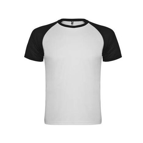 Camiseta deportiva en tejido técnico de manga corta INDIANAPOLIS ROLY XXXL Blanco/Negro