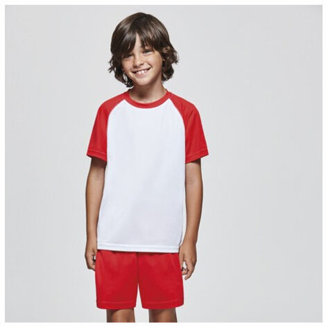 Camiseta deportiva en tejido técnico de manga corta INDIANAPOLIS ROLY XXL Blanco/Rojo