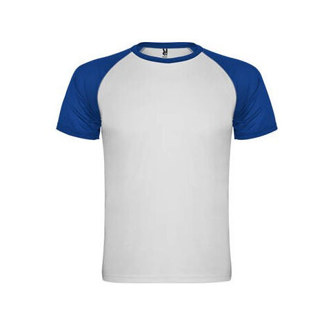 Camiseta deportiva en tejido técnico de manga corta INDIANAPOLIS ROLY 16 Blanco/Royal