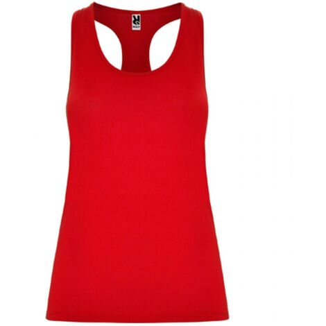 Camiseta deportiva transpirable con espalda estilo nadadora AIDA ROLY M Rojo