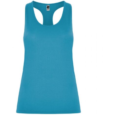Camiseta deportiva transpirable con espalda estilo nadadora AIDA ROLY M Turquesa