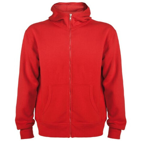 Sudadera deportiva antipilling con capucha cuello alto y cremallera MONTBLANC ROLY XXL Rojo