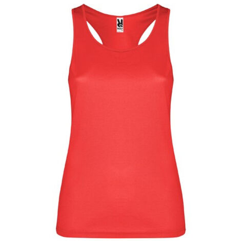 Camiseta transpirable deportiva con sisas y escote ribeteado SHURA ROLY M Rojo (1/3)
