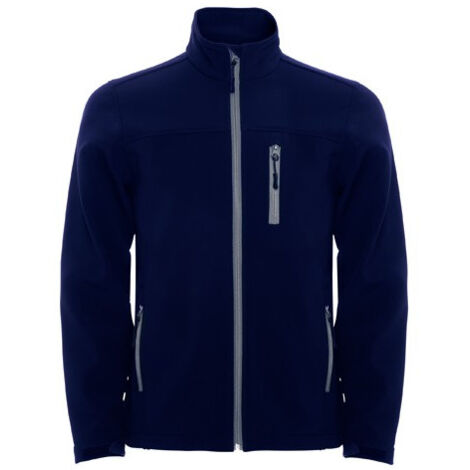 Chaqueta SoftShell de 2 capas de manga raglán con cremallera sellada  ANTARTIDA ROLY 16 Azul Marino