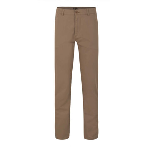 Pantalón chino stretch unisex con pinzas traseras VELILLA Serie 403010S 56 Beige arena (1/3)