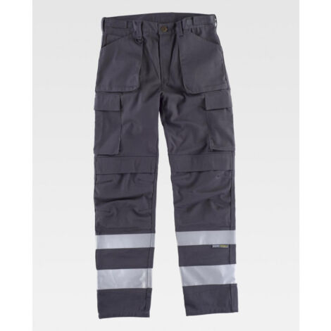 Pantalón de Alta Visibilidad con bolsillos para rodilleras WORKTEAM C2911 54 Gris (1/2)