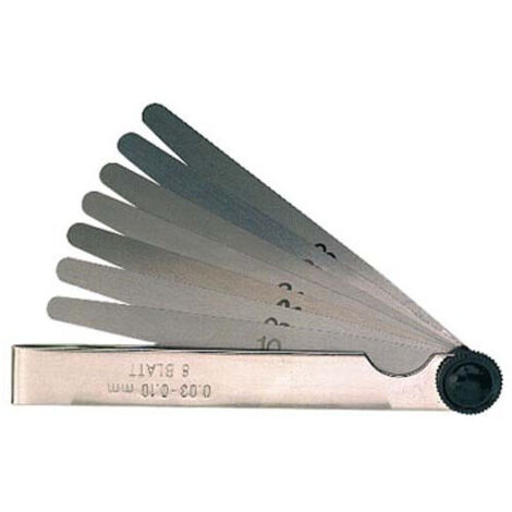 Juego de galgas de espesores 0.03 - 0.10 mm (8 láminas) 100mm LIMIT 25953001