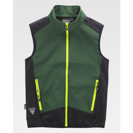 Chaleco sport en tejido cortavientos con membrana transpirable WORKTEAM S9315 (1/2)