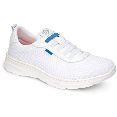 Zapatilla de trabajo con cierre de cordones elásticos ALICANTE 43 Blanco