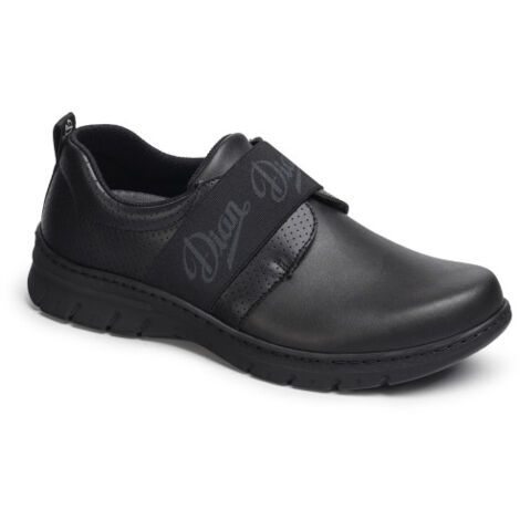 Zapatilla tipo blucher totalmente perforada de elástico superior Siena perforado DIAN 37 Negro (1/5)