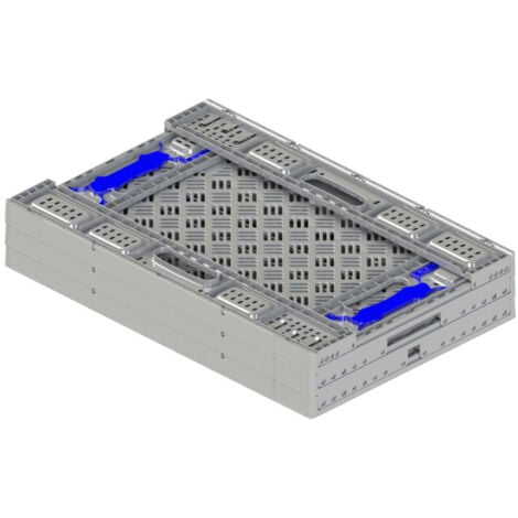 Caja plegable y apilable NE 6423 para industria alimentaria DENOX